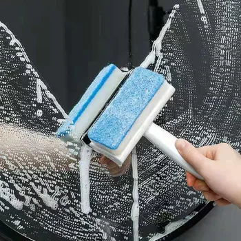 2in1 Glass Window Wiper Soap Multifunctional Cleaning Brush Cleaner Squeegee Mirror Bathroom Wall Cleaning Brush Tools for Home 1