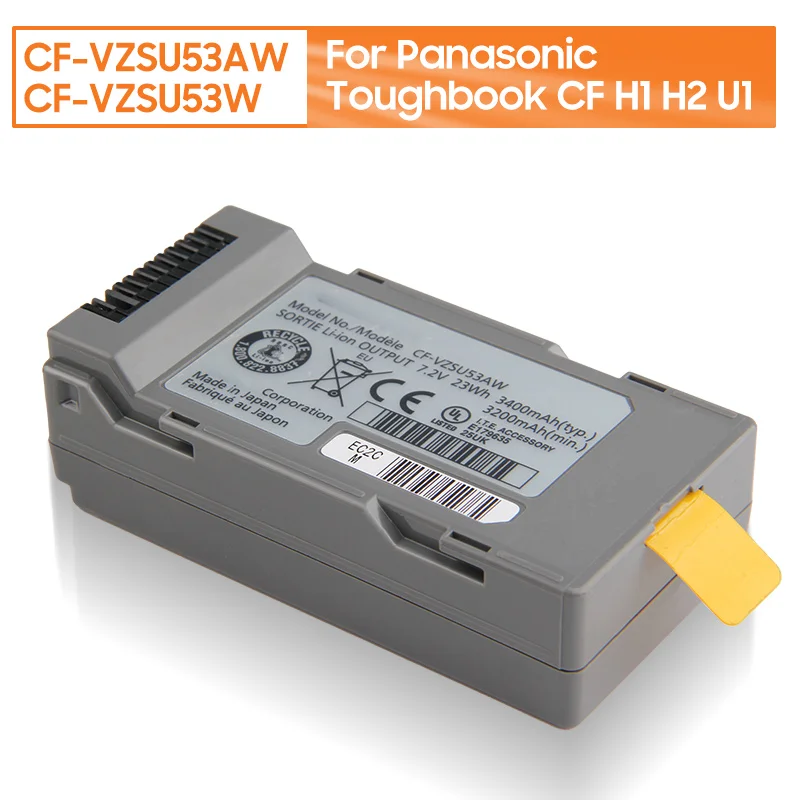 

New Replacement Battery CF-VZSU53AW CF-VZSU53W For Panasonic Toughbook CF H1 H2 U1 Rechargeable Battery 3400mAh