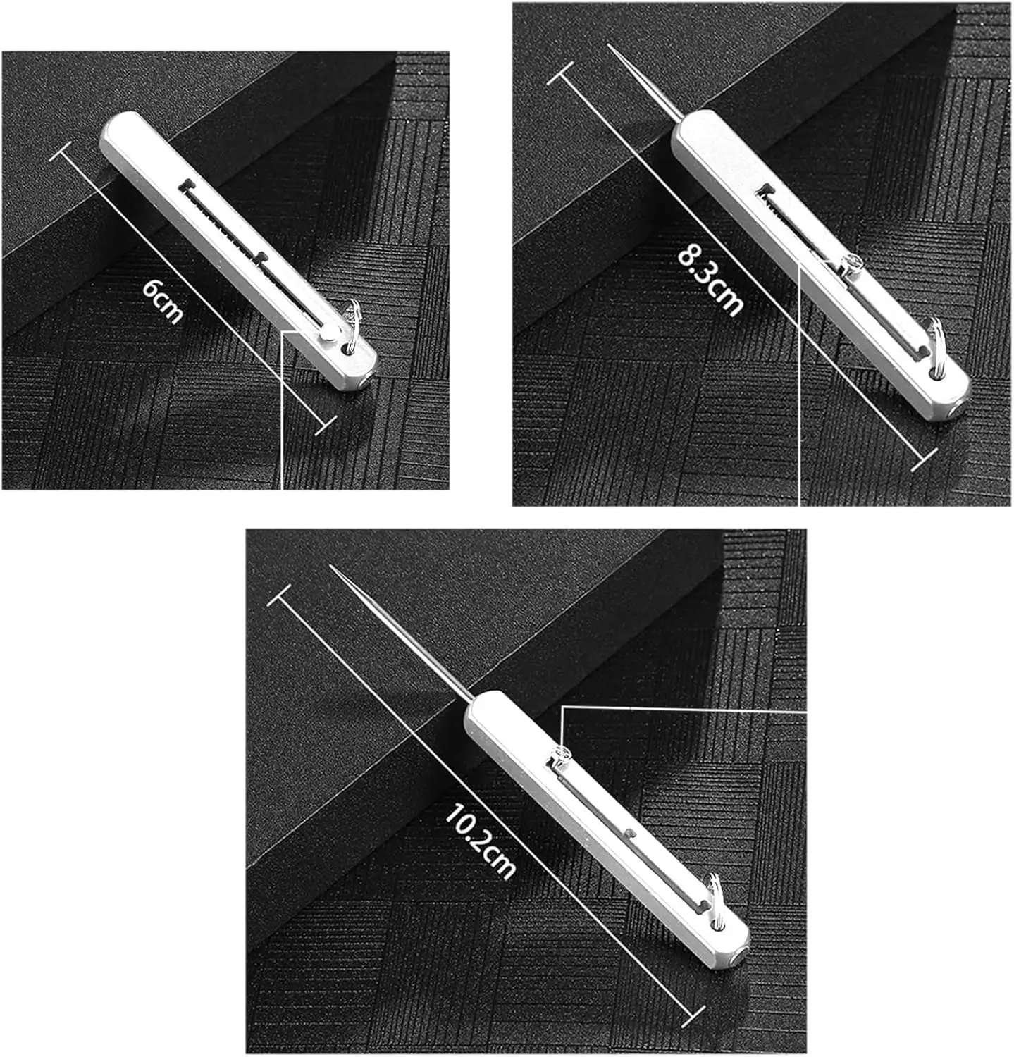 Titane Cure-Dents Porte-clés de Poche - Métal, Léger, Portable, Réutilisable