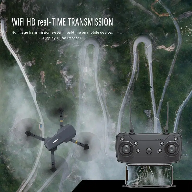 Mini Folding Drone 4K Dual Camera Live Video Remote Control Quadcopter With Children And Adults Maintaining Altitude Lts