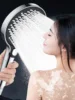 15CM Big Panel High Pressure Large Flow Shower Head Black 3 Modes Water Saving Spray Nozzle Rainfall Shower Bathroom Accessories 1