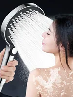 15CM Big Panel High Pressure Large Flow Shower Head Black 3 Modes Water Saving Spray Nozzle Rainfall Shower Bathroom Accessories 1