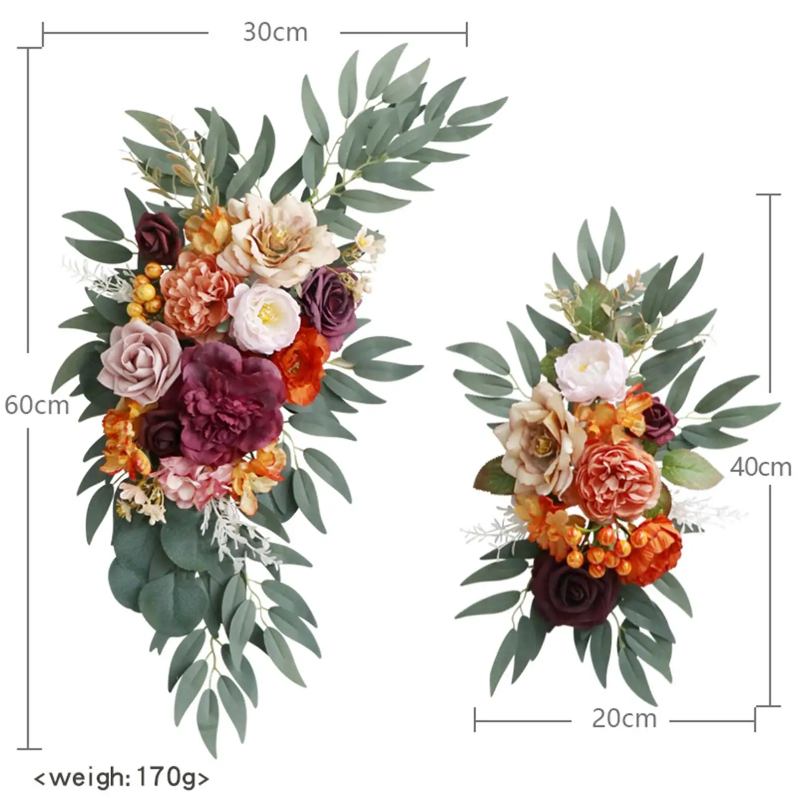 Wedding Arch Flowers Artificial Flowers Flower Swag for Decorating for Table Centerpiece Party Arbor Reception Decoration Props