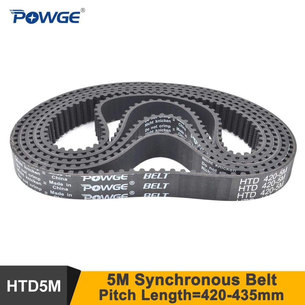 Powge 420 425 430 435 5m Dentes de Cinto Síncrono = 84 85 86 87 w = 12 15 20 Htd5m Fechado-loop Timing Belt Polia 4205m 430-5m