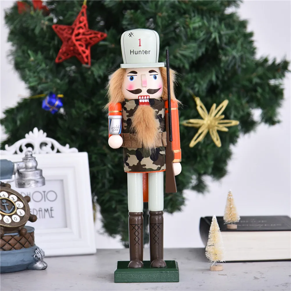 

Wooden Nutcracker Christmas Decorative Nutcracker Figurine Bar Ornament for Home Decor