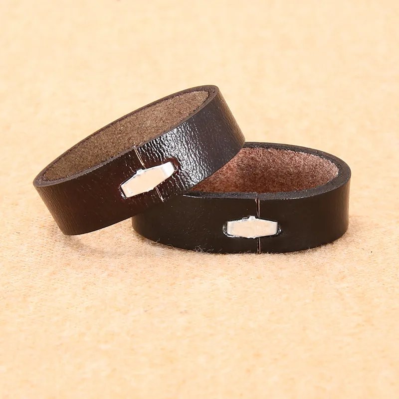 Men Leather Belt 3.5 wide Ring Fixing Ring Meson Waistband Tail Accessories Fixing Buckle