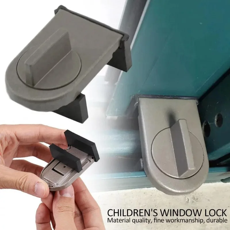 Adjustable Aluminum Alloy Window Safety Lock Sliding Door Stopper Security Lock for Home Anti-theft Childproof Window Lock