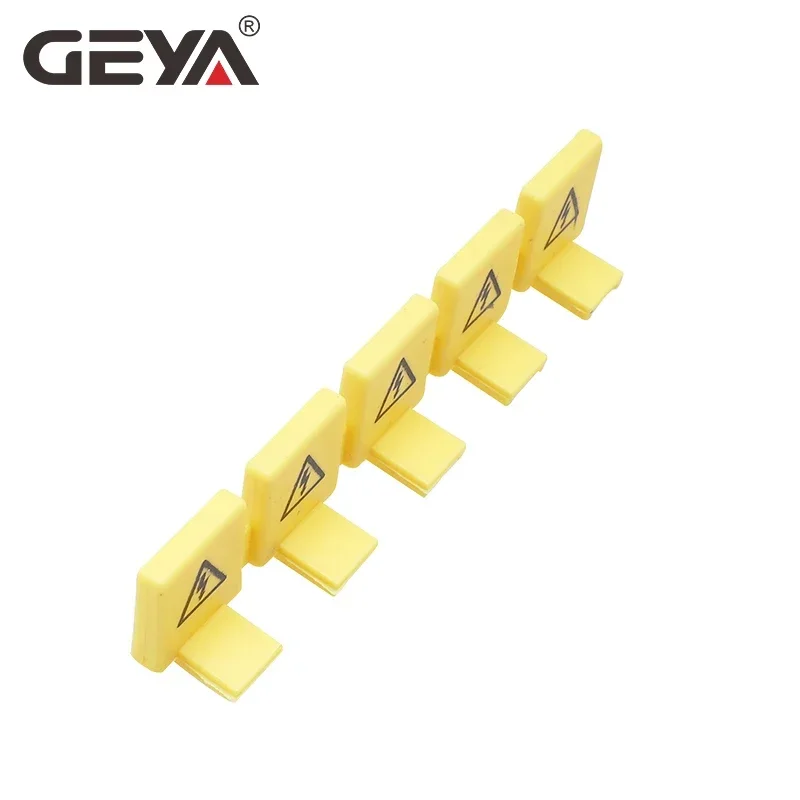 GEYA PIN TYPE MCB Copper Busbar Connector Protect Cover Comb Busbar Teeth Protector Braces Terminal Caps 5 Teeths copper busbar busbar connector