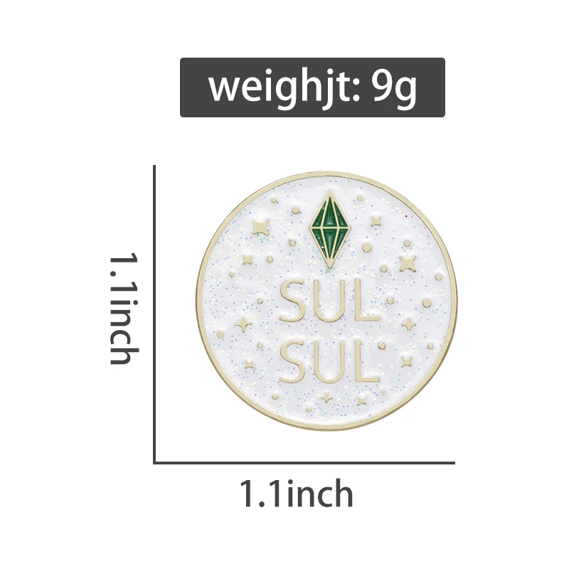 Runde Emaille Pins benutzer definierte Tiere Blumen Geist Broschen Revers Abzeichen Punk Gothic Tiers chmuck Geschenk für Freunde – Detail 10