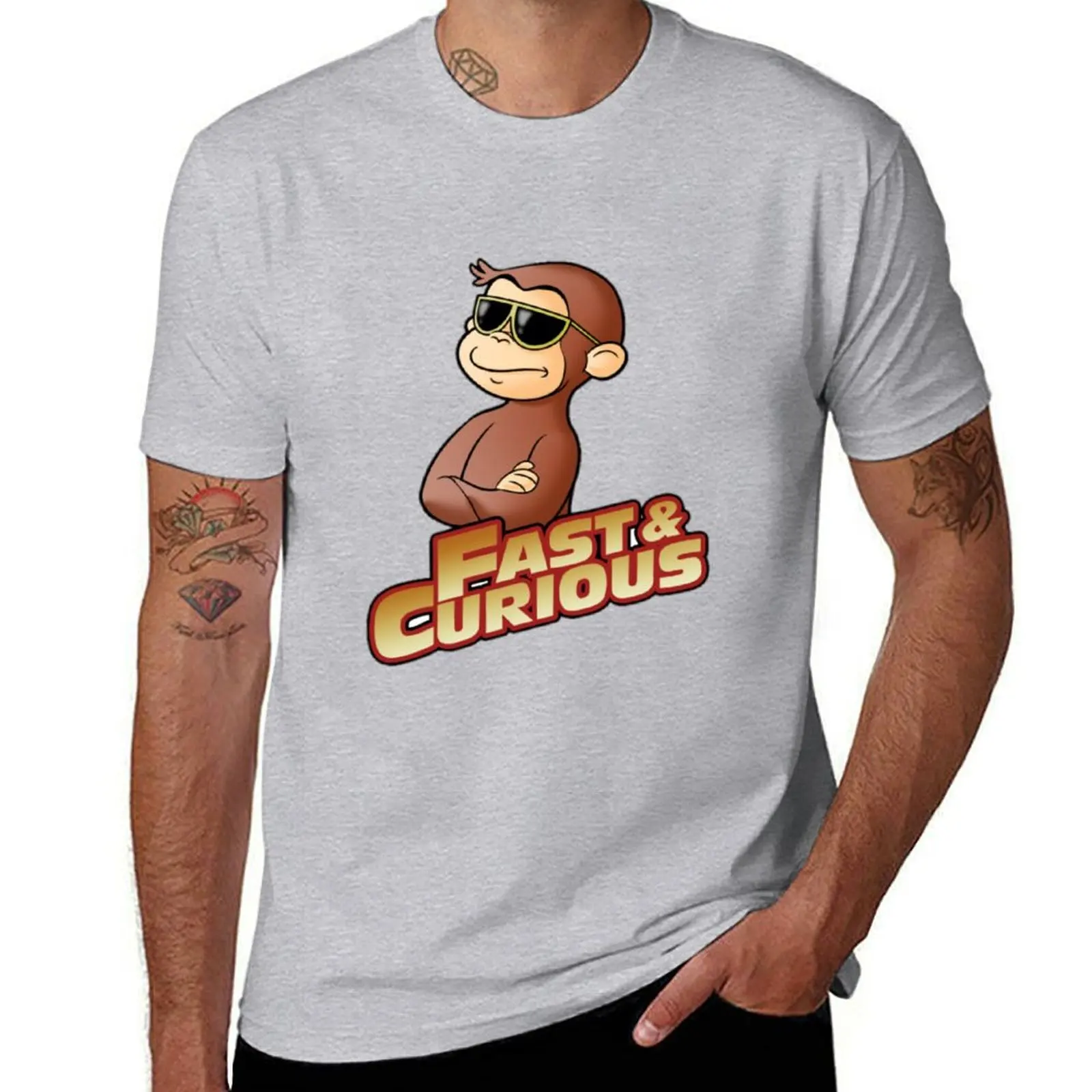 Divertente E Fresco Strano George Monky T-Shirt Anime Vestiti Camicie Magliette Grafiche Vestiti Carini Magliette Oversize Per Uomo