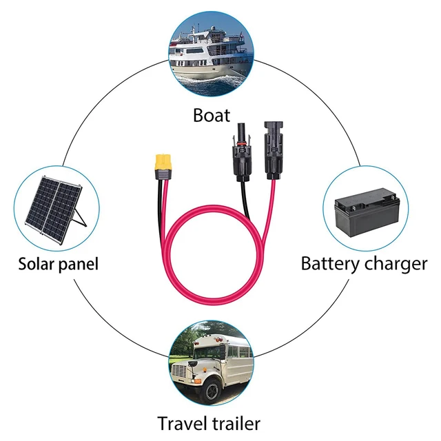 Solar Stecker Zu XT 60 Adapter Solar Ladekabel Stecker zu