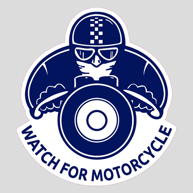 

Watch for Motorcycle Vinyl Die-Cut Sticker - Truck SUV Car Sticker Bumper Motorcycle Helmet Decals Waterproof PVC