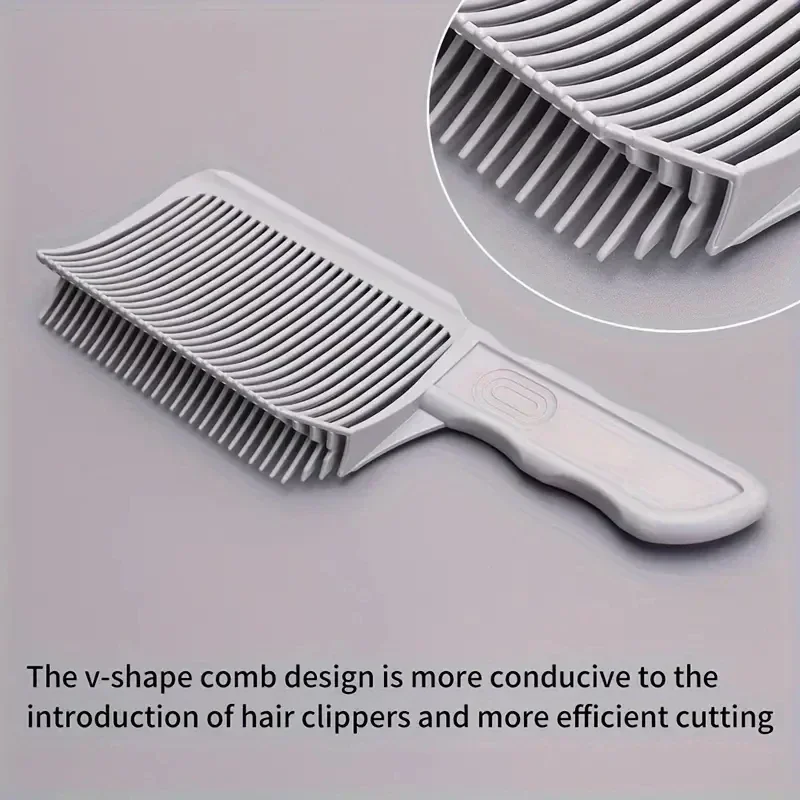 Professional Barber Fading Comb-Heat Resistant Clipper Blending Tool for Men's Flat Top Fades, Salon Grade Styling&Cutting Brush