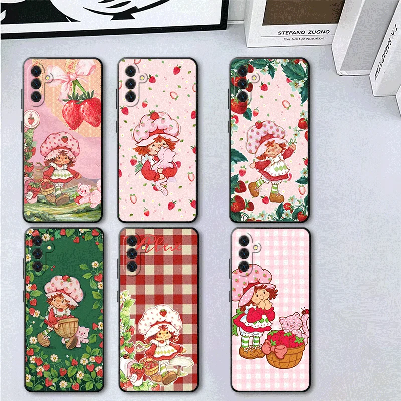 Strawberry Shortcake Soft Protective Phone Case - Black Edition