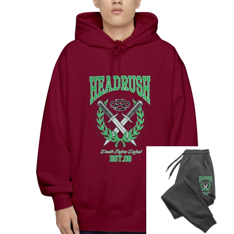

Headrush Mens Defender T-Sweatshirt Hoodies - Whitegreen Free Style Outerwear