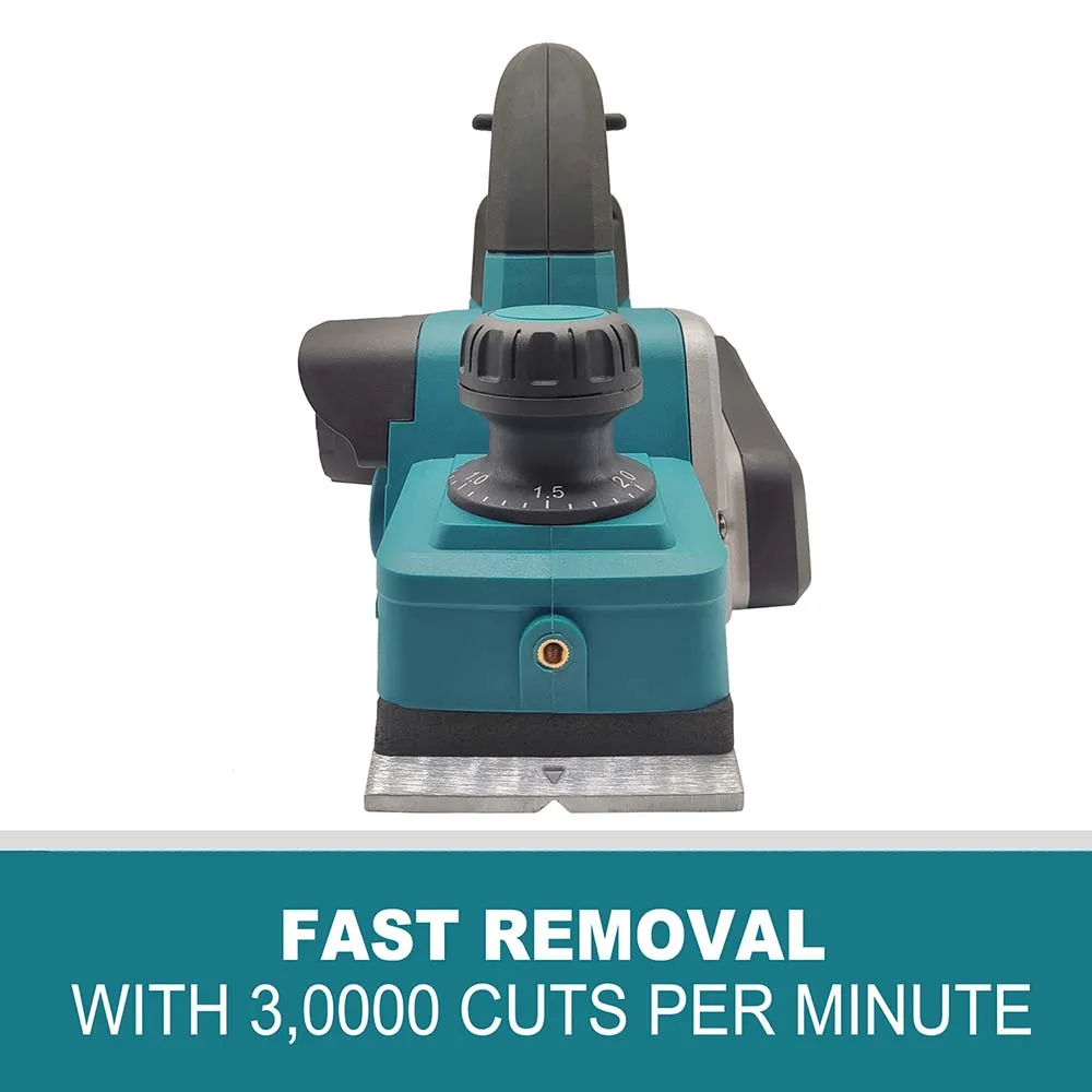 PATUOPRO 82MM Cordless Electric Planer Rechargeable Woodworking Cutter Handheld Wood Cutting Power Tool For Makita 18V Battery 3