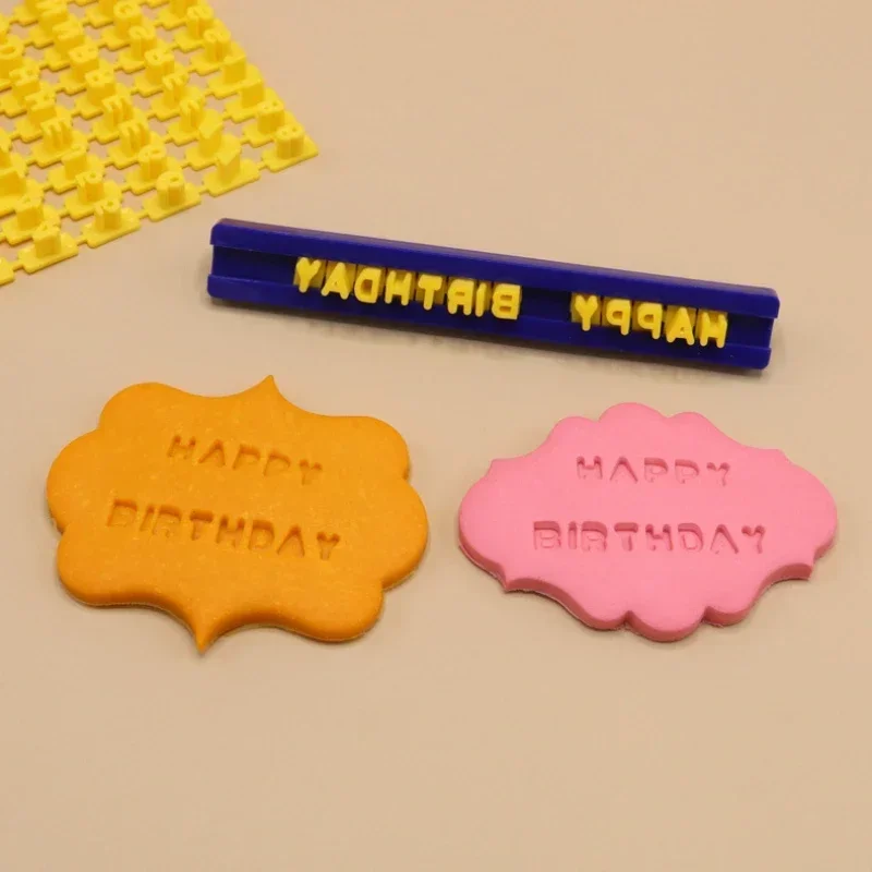 Pottery Tools Pottery DIY Embossing Mold Alphabet Number Cake Cookie Biscuit Stamp Impress Embosser Cutter Mold Ceramic Tools