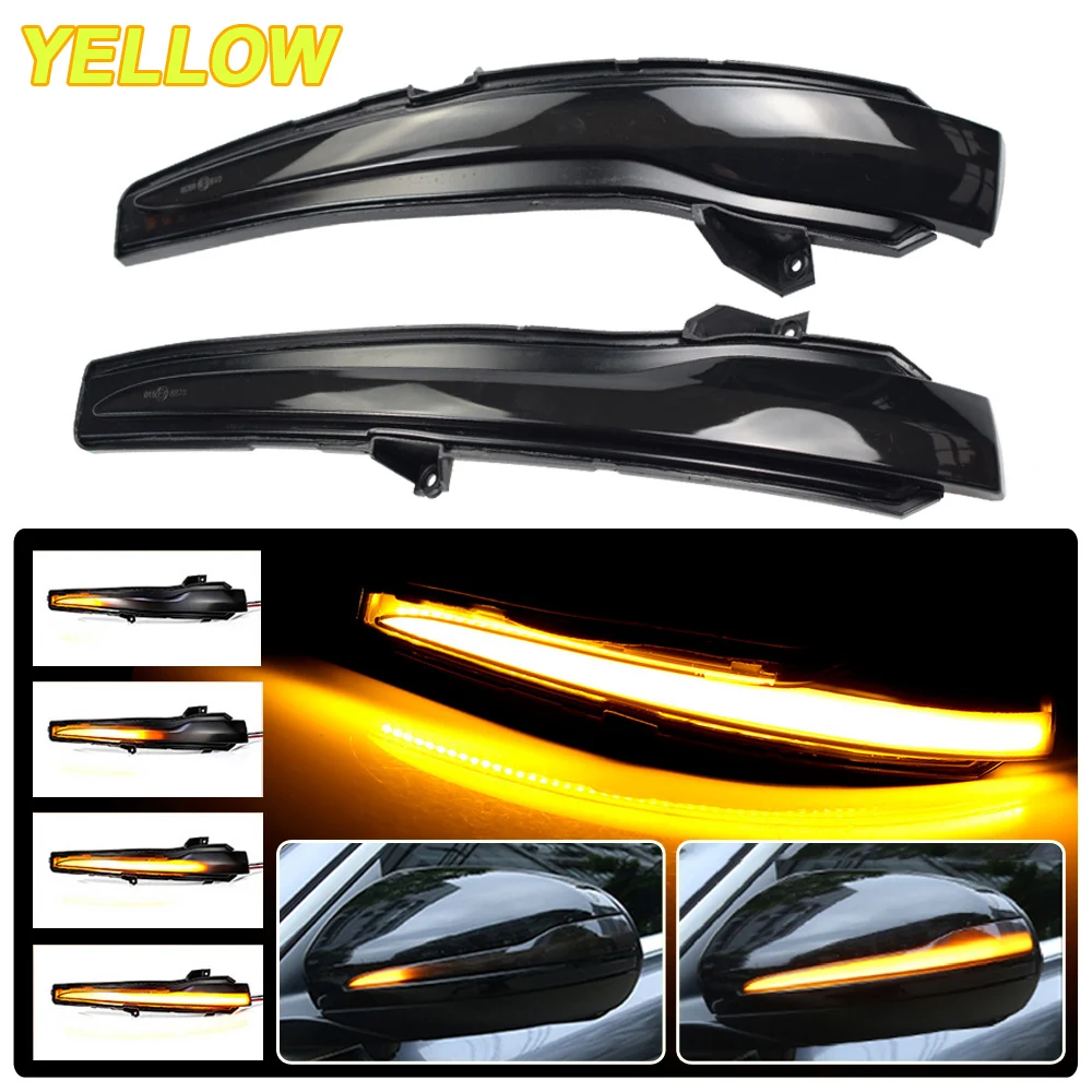 ミラーターンシグナルライト 1ペア ダイナミック サイドウィングミラーインジケーターライト LED ターンシグナルライト フォード ウインカー 1 ペアダイナミック  LED ターンシグナルライトシーケンシャルサイドミラーマーカーインジケータウインカーランプゴルフ ターン ... LED ターンシグナルライト 1ペア サイド バックミラー ウィンカー インジケーター ライト ために W205 W213 W222