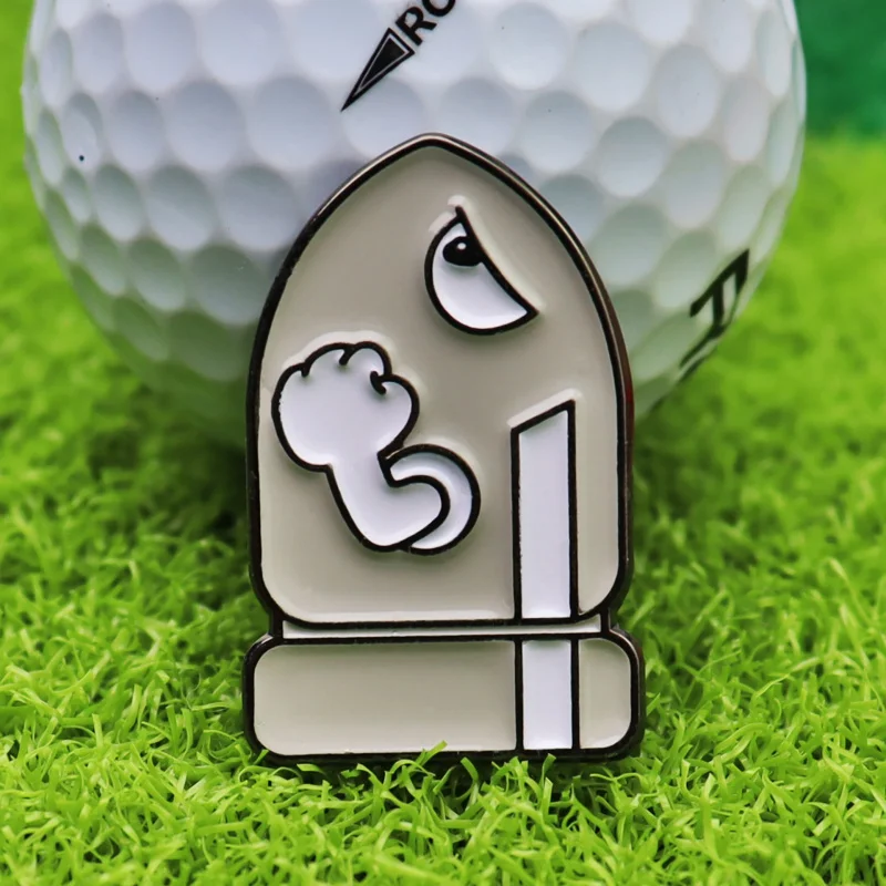 Golf Ball Marker Hat Clip Metal with Clip Creative Cartoon Cannonball Position Mark