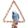 Big Size Parrot Toys Macaw Cage Climb Chew Bird Toys For Parrots Pet Bird Cotton Rope Triangle Swing Shape 1
