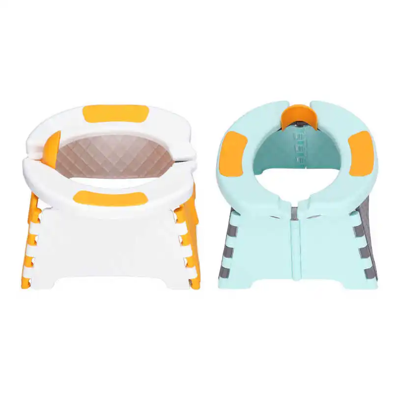 Bamboo Foldable Toddler Toilet with Cleaning Bag Portable Car Baby Potty Chair for Indoor and Outdoor Breast Pad 5