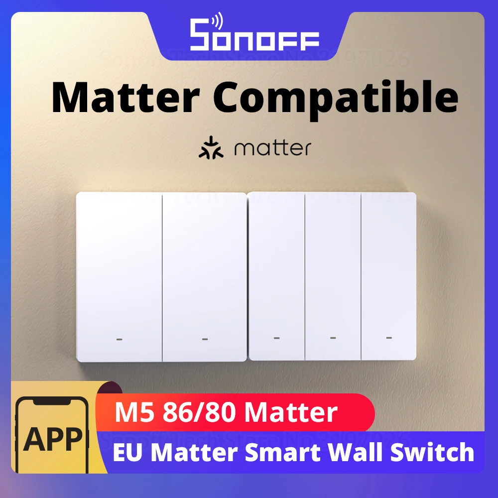 SONOFF M5 EU Matter 스마트 벽 스위치 ESP32 양방향 eWeLink 스마트 장면 음성 제어는 Alexa Goog..