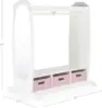 Dress Up Storage – White: Dramatic Play Costume Rack with Mirror and Tray for Toddlers - Kids Armoire, Dresser with Fabric 5