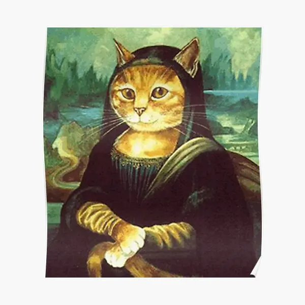 

Cat Lisa Poster Painting Funny Room Print Decor Mural Art Wall Modern Picture Vintage Home Decoration No Frame