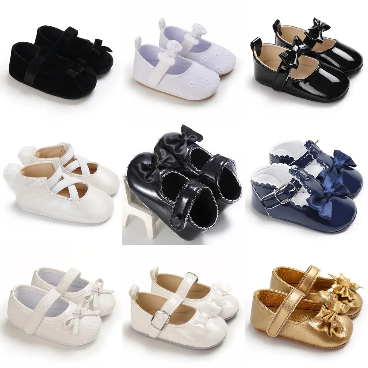 New Girls Baby Shoes Antiskid PU Soft Sole Toddler Shoes Fashion
