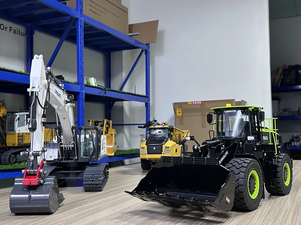 S0a1aa775145c429f82853ede36615e19E KABOLITE RC 1/18 K966 ładowarka 336GC koparka hydrauliczna K960 ciężarówka hydrauliczna zabawki dla chłopca modelu maszyn budowlanych