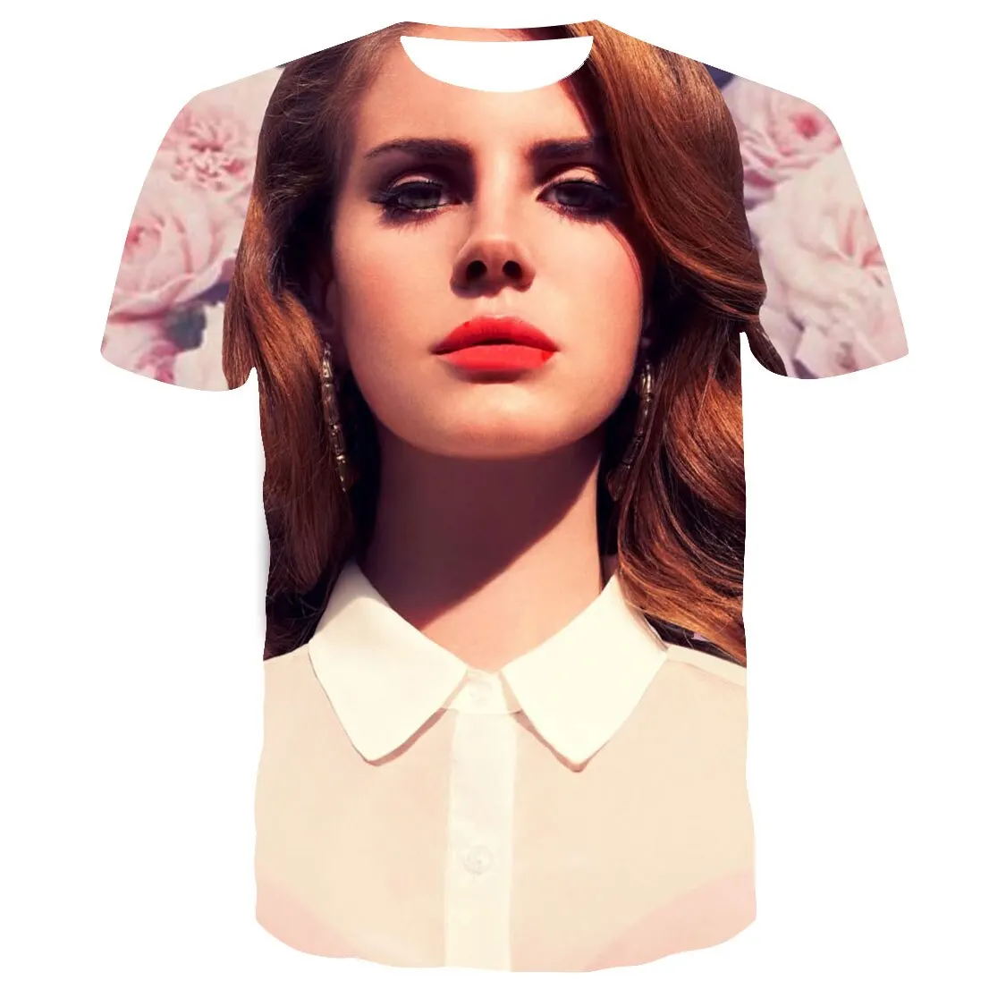 Lana Del Rey 3D Print Short Sleeve T Shirts