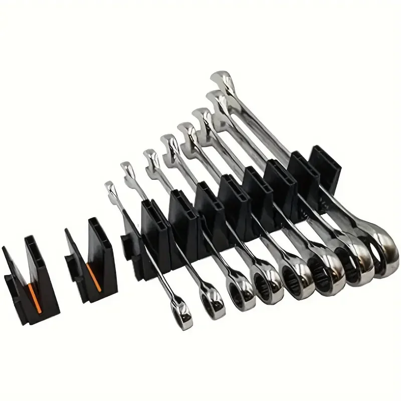 Magnetic Wrench Organizer Rack for Toolbox Magnetic Wrench Holder Wrenches Drawer Storage Shelf 23 PCS Compact ABS Holder wrench organizer