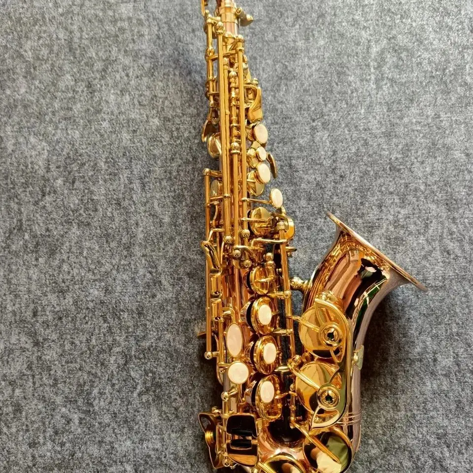 

Gold Bb original 991 structure model professional curved soprano saxophone brass gold-plated professional-grade tone SAX