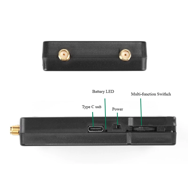 오리지널 Hugen 버전 TinySA 2.8인치 디스플레이 100kHz960MHz 휴대용 소형 스펙트럼 분석기(배터리 포함)