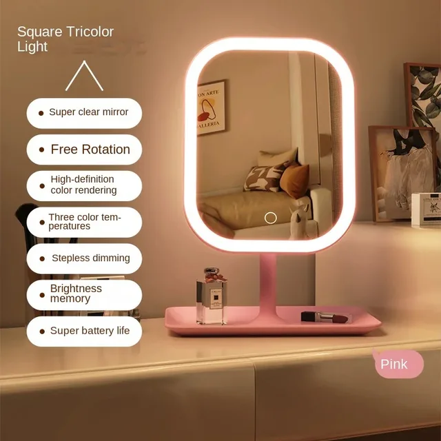 Modern LED Vanity Makeup Mirror with 3 Light Modes 4