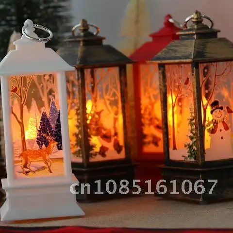 

2021 Navidad Santa Claus Snowman Lantern Light Merry Christmas Decor For Home Christmas Tree Ornament Xmas Gifts New Year 2022