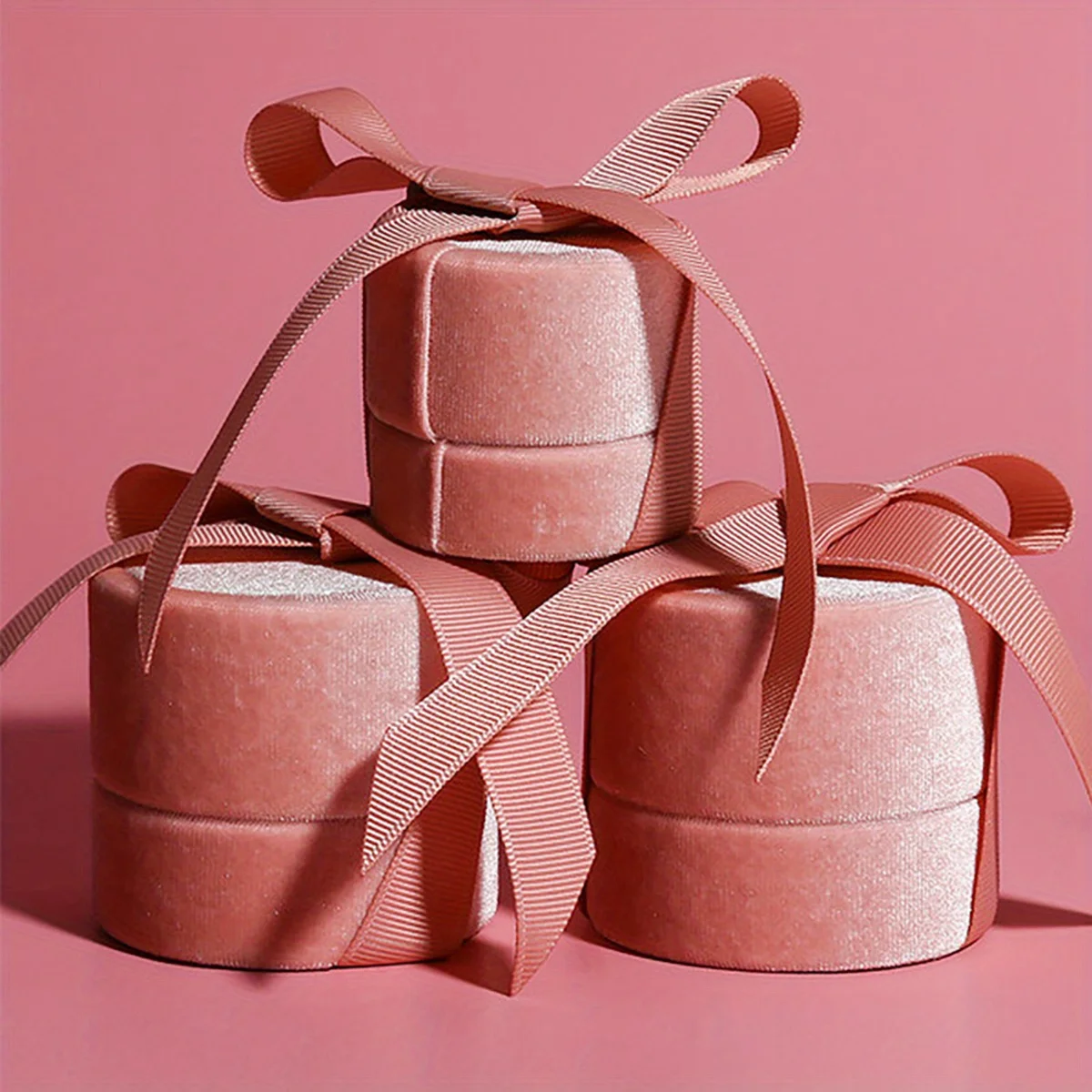 Pink Corduroy Storage Box - Compact, Portable, Perfect for Womens Gifts