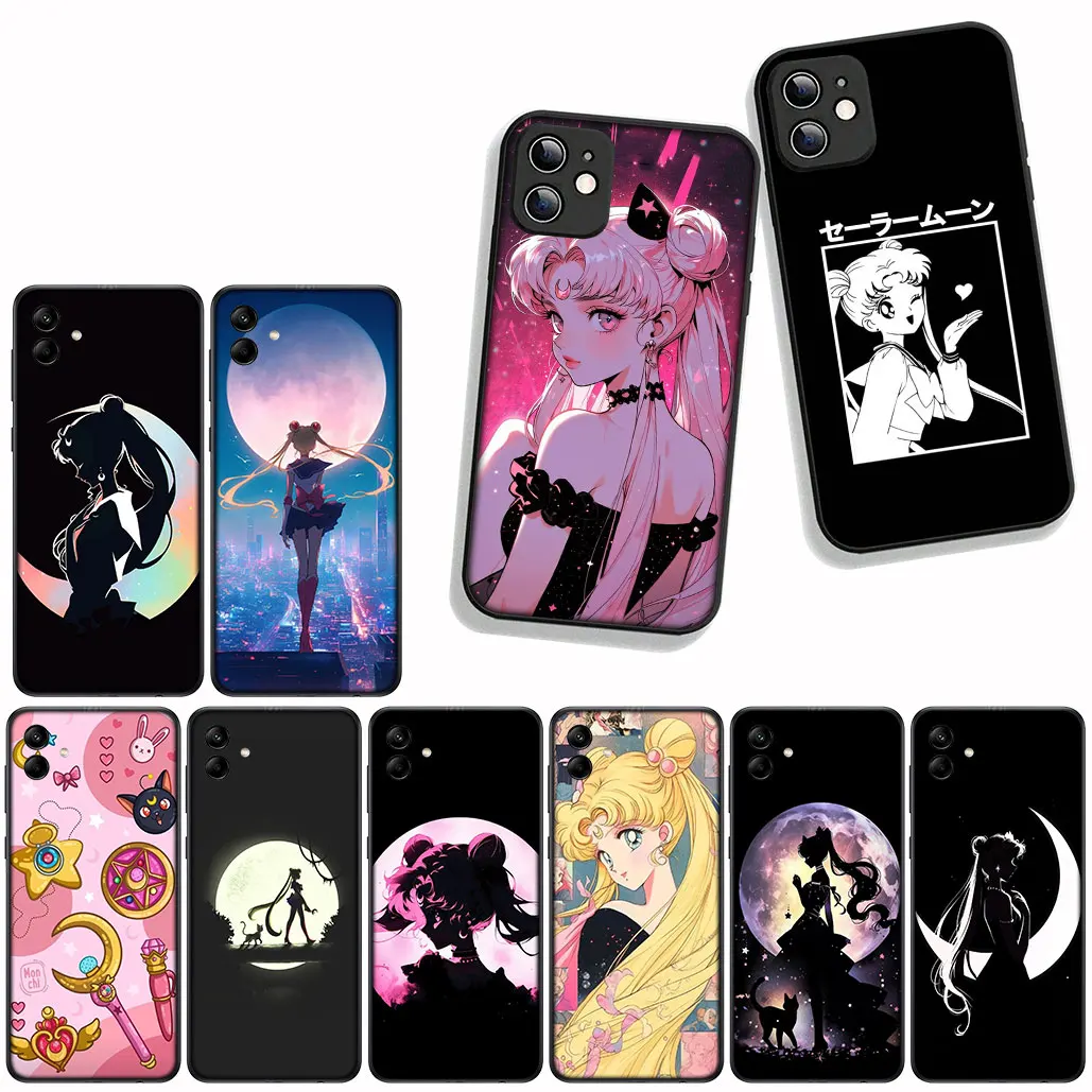 Cat Sailor Moon and Beautiful Girl Design Phone Case Cover