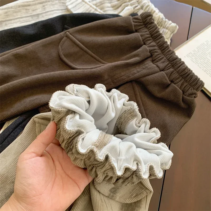 Children Pants Boys Girls Kids Autumn New Versatile Sweatpants Loose Thick Baby Sports Casual Trousers Fashion Toddler Clothing 5