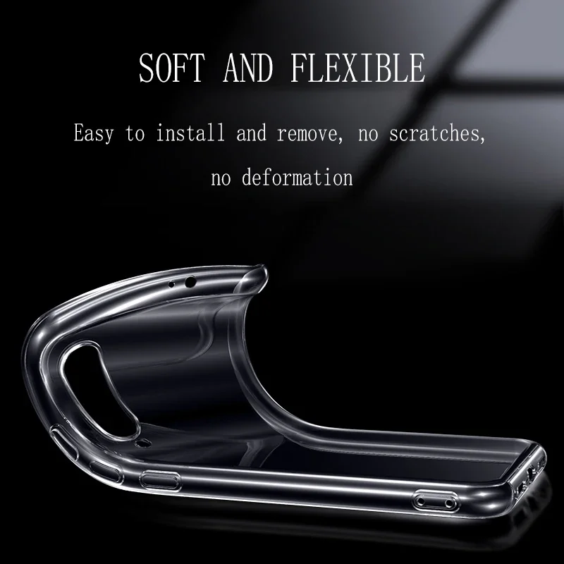 Enhanced Luxury Clear Silicone Soft Case - Transparent Protection and Style