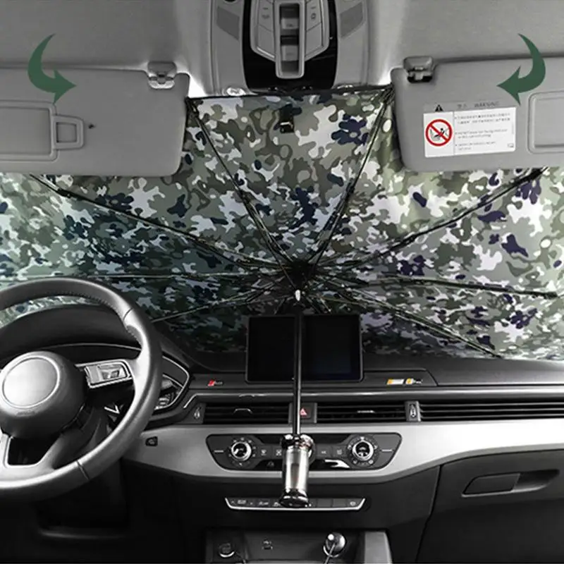 

Автомобильный зонт от солнца, автомобильный солнцезащитный козырек, лобовое стекло, портативный складной козырек от солнца с защитным молотком для авто, грузовика, автомобиля и внедорожника