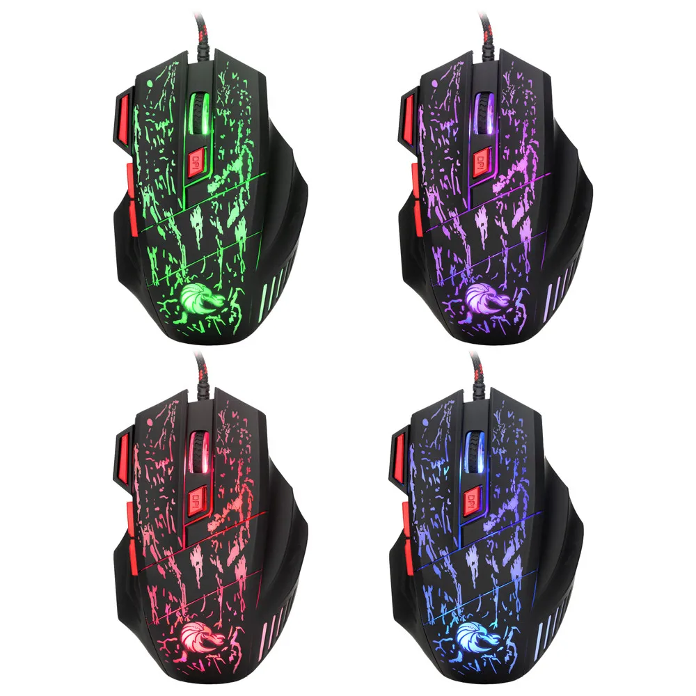 Professional Gaming Mouse 7 Buttons 5500DPI USB Optical PC Mause Ergonomic Wired Mice For PC Laptop Accessories Wired Mouse wireless mouse