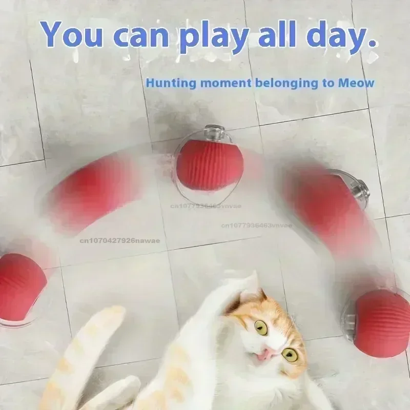 Cat Interactive Ball Toy Automatic Rolling Ball Faux Tail Rechargeable Pet Electric Toy Dog Cat Training Imitate Mouse Plush 4