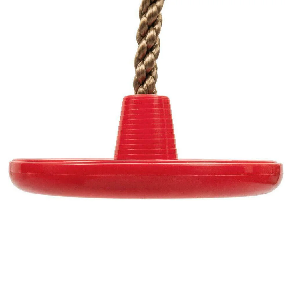 Kid Swing Toy Kid Indoor Outdoor Recreation Swing Large Round Disk Swing for Girl Boy (Red) Kid Toy Swing 6