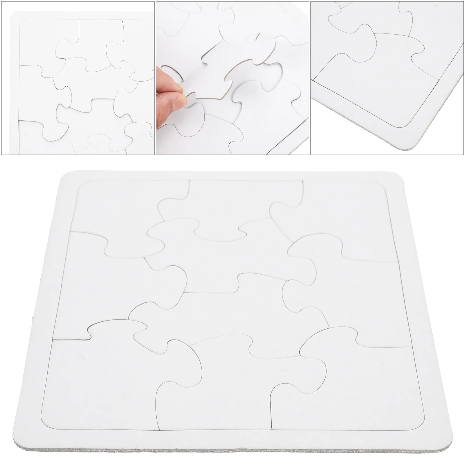 4 Pcs Puzzle DIY Blank Wedding Favor Puzzles Sublimation Graffiti for Kids White Draw Child