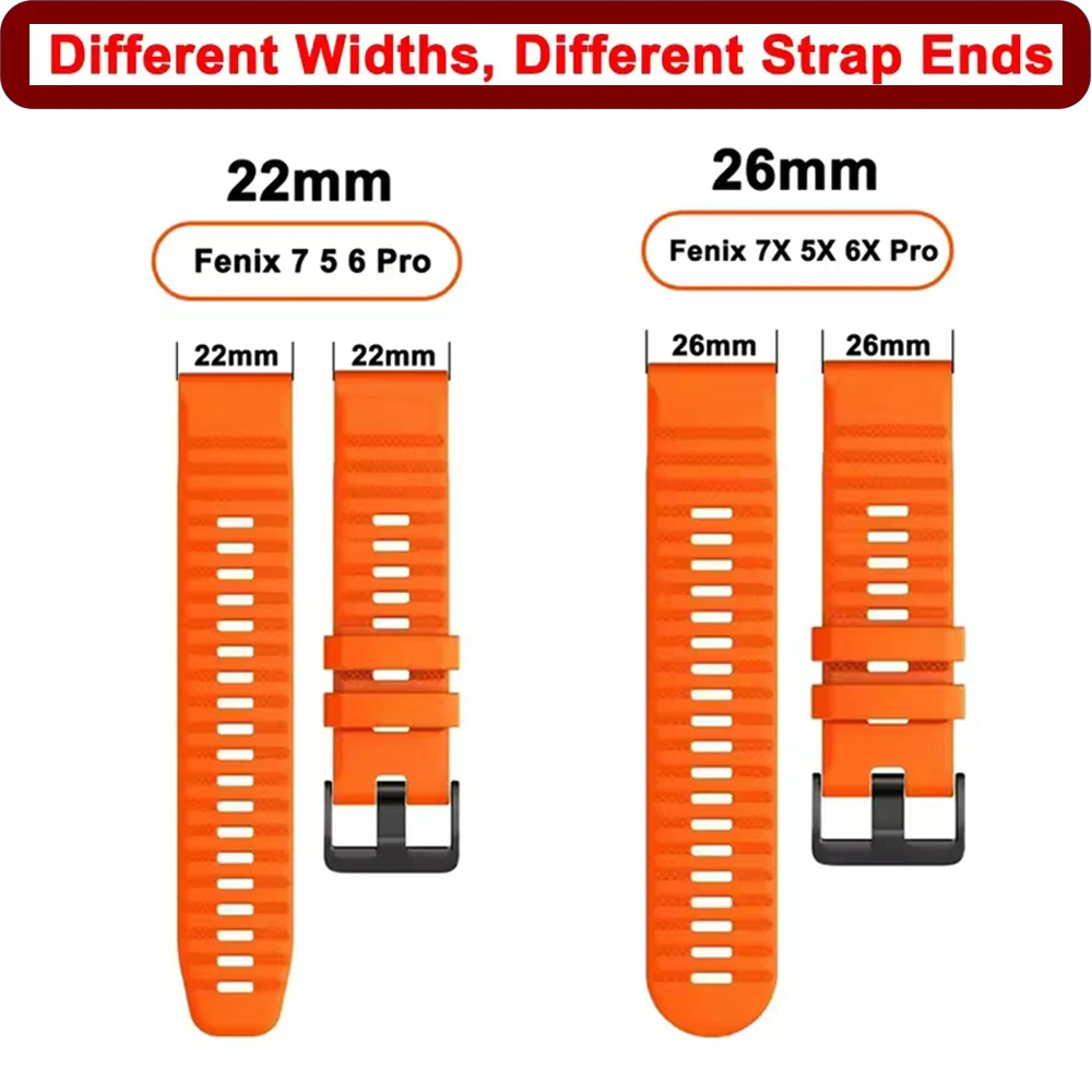 Official QuickFit Silicone Strap - High-Performance Band with 22mm & 26mm Options