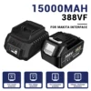 Drillpro 1 PC 388VF Rechargeable Battery for Makita Interface 15000mAh Lithium Battery for Electric Wrench Drill Saw Power Tools 3