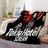 Tokio Hotel band Retro printed blanket warm blanket flannel soft and comfortable blanket home travel bedding birthday gift 3
