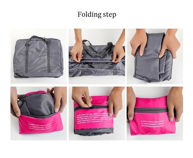 Folding Travel Bag Men Women Large Capacity Waterproof Flight Bag Portable Storage Female Luggage Backpack 32L