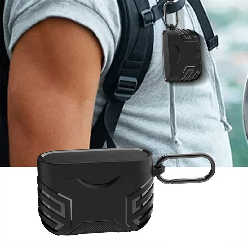 Shockproof Armor Earphone Protective Cover with Keychain, Durable and Drop-Proof